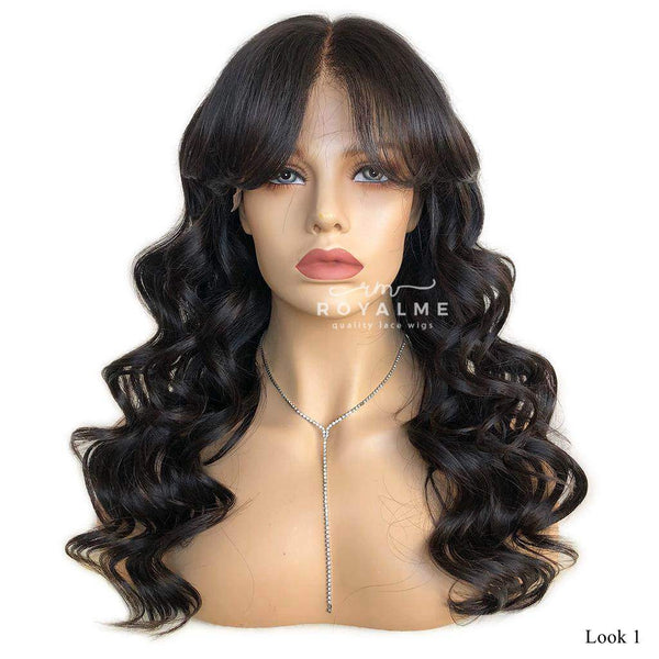 black wig with bangs