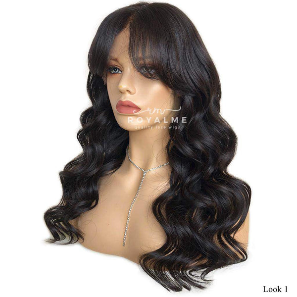 black wig with bangs