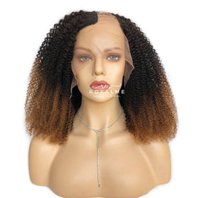 Janie Brown Curly Wig Human Hair For African Amarica