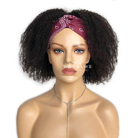 Alyssa Headband Wig Natural Black and Ombre Brown Short Curly