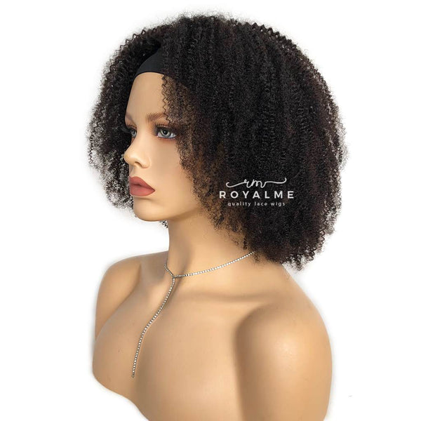 Alyssa Headband Wig Natural Black and Ombre Brown Short Curly