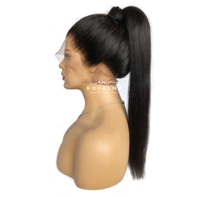 Zendaya Human Hair Ponytail Extension Straight Hair Natural Black Hair Color