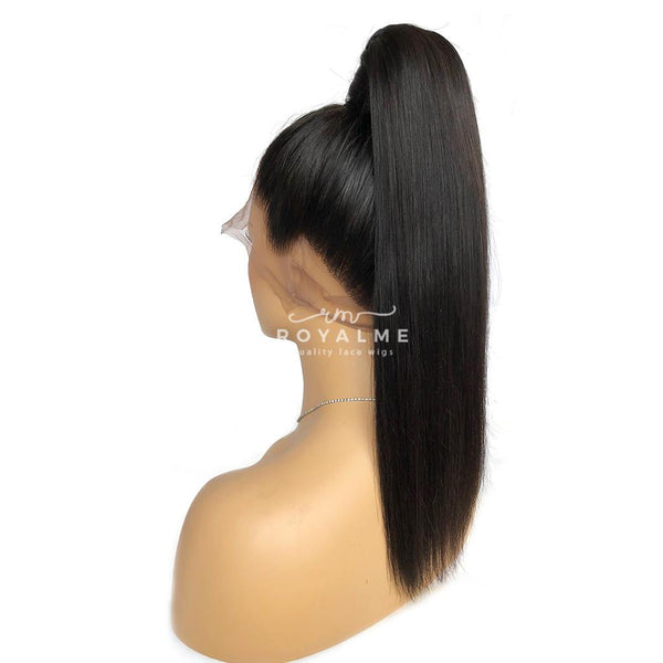 Zendaya Human Hair Ponytail Extension Straight Hair Natural Black Hair Color