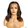 Pepper 13x6 T Part Wavy Lace Front Wig Human Hair Brown Highlights