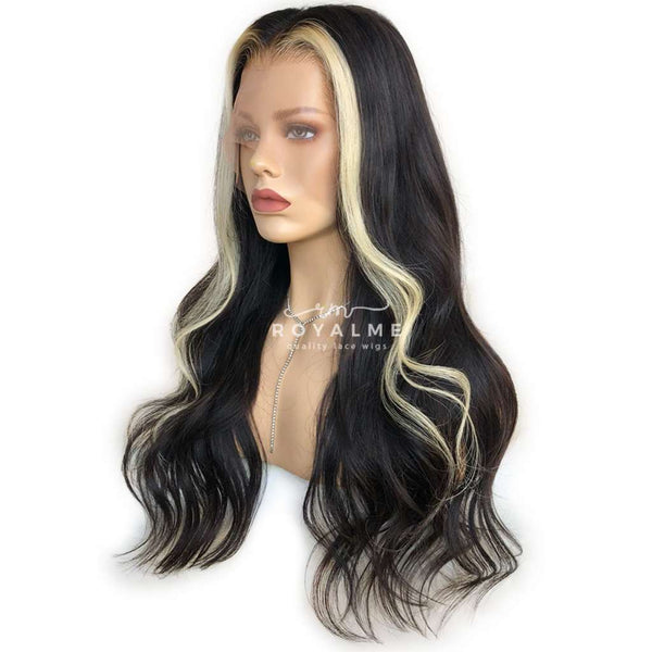 Logan Straight Hair Wig With Face-Framing Blonde Streaks