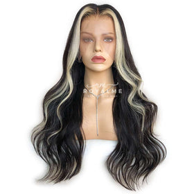 Logan Straight Hair Wig With Face-Framing Blonde Streaks