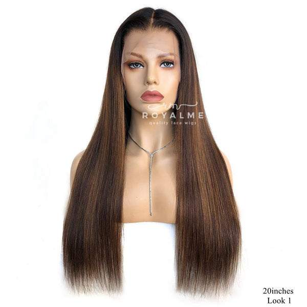 Akira Straight Human Hair Wigs Pre-plucked Hairline